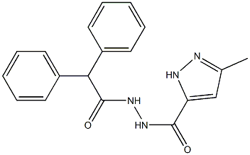 N'-(2,2-diphenylacetyl)-3-methyl-1H-pyrazole-5-carbohydrazide Struktur