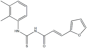 N-(2,3-dimethylphenyl)-N'-[(E)-3-(2-furyl)-2-propenoyl]thiourea Struktur