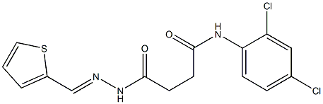 N-(2,4-dichlorophenyl)-4-oxo-4-{2-[(E)-2-thienylmethylidene]hydrazino}butanamide Struktur