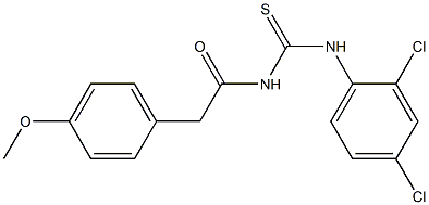 N-(2,4-dichlorophenyl)-N'-[2-(4-methoxyphenyl)acetyl]thiourea Struktur