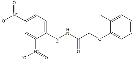 N'-(2,4-dinitrophenyl)-2-(2-methylphenoxy)acetohydrazide Struktur