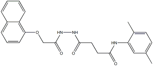 N-(2,5-dimethylphenyl)-4-{2-[2-(1-naphthyloxy)acetyl]hydrazino}-4-oxobutanamide Struktur