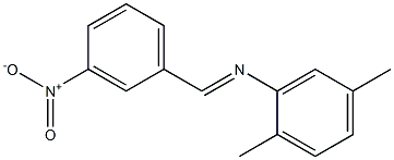 2,5-dimethyl-N-[(E)-(3-nitrophenyl)methylidene]aniline Struktur