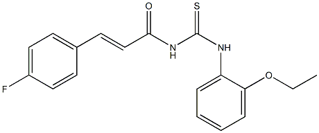 N-(2-ethoxyphenyl)-N'-[(E)-3-(4-fluorophenyl)-2-propenoyl]thiourea Struktur