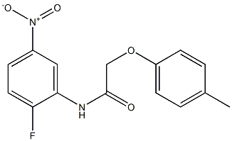 N-(2-fluoro-5-nitrophenyl)-2-(4-methylphenoxy)acetamide Struktur