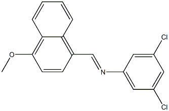 3,5-dichloro-N-[(E)-(4-methoxy-1-naphthyl)methylidene]aniline Struktur