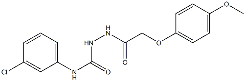 N-(3-chlorophenyl)-2-[2-(4-methoxyphenoxy)acetyl]-1-hydrazinecarboxamide Struktur