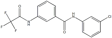 N-(3-chlorophenyl)-3-[(2,2,2-trifluoroacetyl)amino]benzamide Struktur