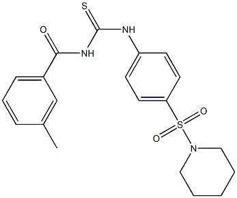 N-(3-methylbenzoyl)-N'-[4-(1-piperidinylsulfonyl)phenyl]thiourea Struktur