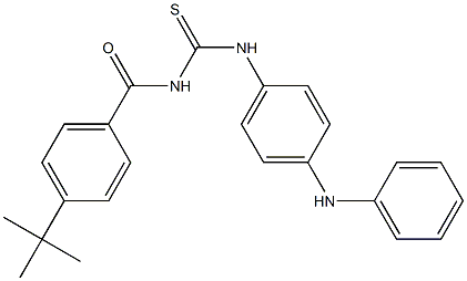 N-(4-anilinophenyl)-N'-[4-(tert-butyl)benzoyl]thiourea Struktur