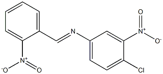 4-chloro-3-nitro-N-[(E)-(2-nitrophenyl)methylidene]aniline Struktur