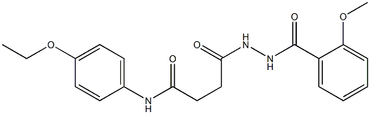 N-(4-ethoxyphenyl)-4-[2-(2-methoxybenzoyl)hydrazino]-4-oxobutanamide Struktur