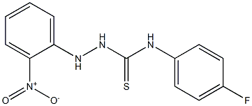 N-(4-fluorophenyl)-2-(2-nitrophenyl)-1-hydrazinecarbothioamide Struktur