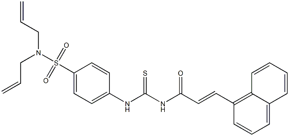 N,N-diallyl-4-[({[(E)-3-(1-naphthyl)-2-propenoyl]amino}carbothioyl)amino]benzenesulfonamide Struktur