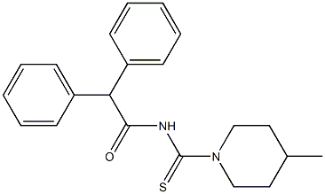 N-[(4-methyl-1-piperidinyl)carbothioyl]-2,2-diphenylacetamide Struktur