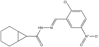 N'-[(E)-(2-chloro-5-nitrophenyl)methylidene]bicyclo[4.1.0]heptane-7-carbohydrazide Struktur