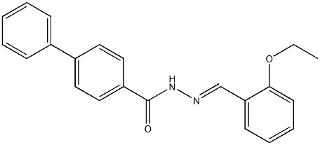 N'-[(E)-(2-ethoxyphenyl)methylidene][1,1'-biphenyl]-4-carbohydrazide Struktur