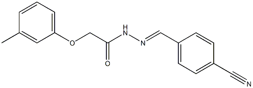 N'-[(E)-(4-cyanophenyl)methylidene]-2-(3-methylphenoxy)acetohydrazide Struktur