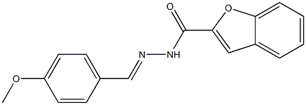 N'-[(E)-(4-methoxyphenyl)methylidene]-1-benzofuran-2-carbohydrazide Struktur