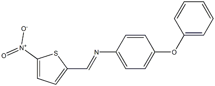 N-[(E)-(5-nitro-2-thienyl)methylidene]-N-(4-phenoxyphenyl)amine Struktur