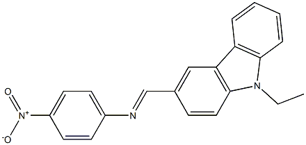 N-[(E)-(9-ethyl-9H-carbazol-3-yl)methylidene]-N-(4-nitrophenyl)amine Struktur