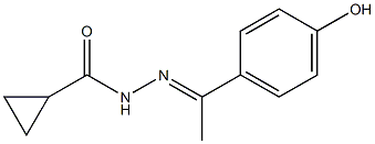 N'-[(E)-1-(4-hydroxyphenyl)ethylidene]cyclopropanecarbohydrazide Struktur