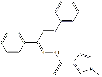 N'-[(E,2E)-1,3-diphenyl-2-propenylidene]-1-methyl-1H-pyrazole-3-carbohydrazide Struktur