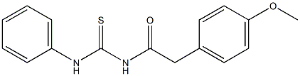 N-[2-(4-methoxyphenyl)acetyl]-N'-phenylthiourea Struktur