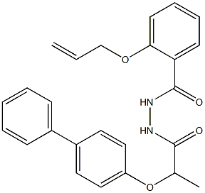 N'-[2-(allyloxy)benzoyl]-2-([1,1'-biphenyl]-4-yloxy)propanohydrazide Struktur