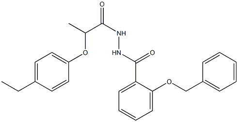 N'-[2-(benzyloxy)benzoyl]-2-(4-ethylphenoxy)propanohydrazide Struktur