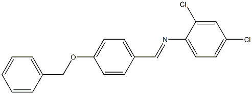 N-{(E)-[4-(benzyloxy)phenyl]methylidene}-N-(2,4-dichlorophenyl)amine Struktur