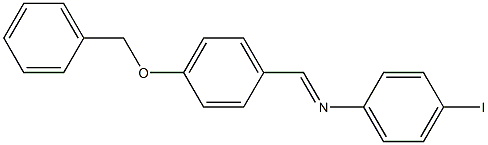 N-{(E)-[4-(benzyloxy)phenyl]methylidene}-N-(4-iodophenyl)amine Struktur