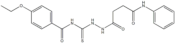 N-{[2-(4-anilino-4-oxobutanoyl)hydrazino]carbothioyl}-4-ethoxybenzamide Struktur