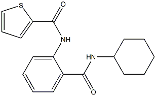 N-{2-[(cyclohexylamino)carbonyl]phenyl}-2-thiophenecarboxamide Struktur