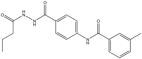 N-{4-[(2-butyrylhydrazino)carbonyl]phenyl}-3-methylbenzamide Struktur