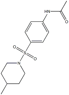 N-{4-[(4-methyl-1-piperidinyl)sulfonyl]phenyl}acetamide Struktur