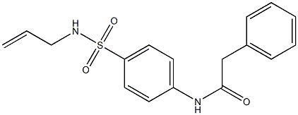 N-{4-[(allylamino)sulfonyl]phenyl}-2-phenylacetamide Struktur