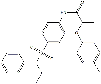 N-{4-[(ethylanilino)sulfonyl]phenyl}-2-(4-methylphenoxy)propanamide Struktur