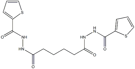 N'-{6-oxo-6-[2-(2-thienylcarbonyl)hydrazino]hexanoyl}-2-thiophenecarbohydrazide Struktur