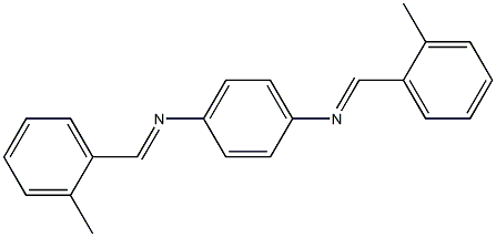 N-[(E)-(2-methylphenyl)methylidene]-N-(4-{[(E)-(2-methylphenyl)methylidene]amino}phenyl)amine Struktur