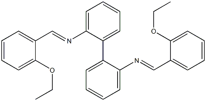 N-[(E)-(2-ethoxyphenyl)methylidene]-N-(2'-{[(E)-(2-ethoxyphenyl)methylidene]amino}[1,1'-biphenyl]-2-yl)amine Struktur