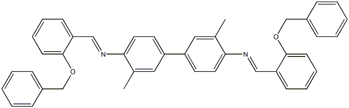 N-{(E)-[2-(benzyloxy)phenyl]methylidene}-N-[4'-({(E)-[2-(benzyloxy)phenyl]methylidene}amino)-3,3'-dimethyl[1,1'-biphenyl]-4-yl]amine Struktur