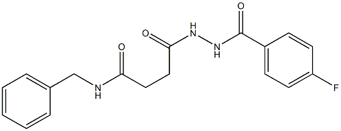 N-benzyl-4-[2-(4-fluorobenzoyl)hydrazino]-4-oxobutanamide Struktur