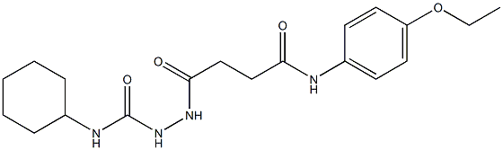 N-cyclohexyl-2-[4-(4-ethoxyanilino)-4-oxobutanoyl]-1-hydrazinecarboxamide Struktur