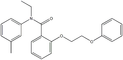 N-ethyl-N-(3-methylphenyl)-2-(2-phenoxyethoxy)benzamide Struktur