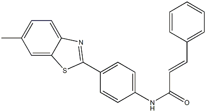 (E)-N-[4-(6-methyl-1,3-benzothiazol-2-yl)phenyl]-3-phenyl-2-propenamide Struktur