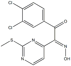 1-(3,4-dichlorophenyl)-2-[2-(methylsulfanyl)-4-pyrimidinyl]-1,2-ethanedione 2-oxime Struktur