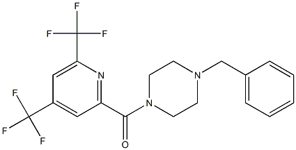 (4-benzylpiperazino)[4,6-bis(trifluoromethyl)-2-pyridinyl]methanone Struktur