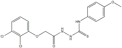 2-[2-(2,3-dichlorophenoxy)acetyl]-N-(4-methoxyphenyl)-1-hydrazinecarbothioamide Struktur