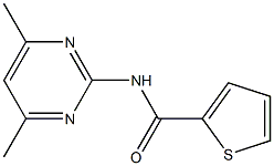 N-(4,6-dimethyl-2-pyrimidinyl)-2-thiophenecarboxamide Struktur